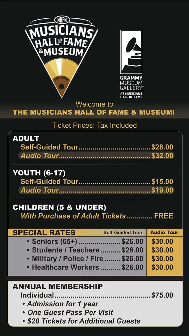 Musicians Hall of Fame and Museum Admission Ticket in Nashville